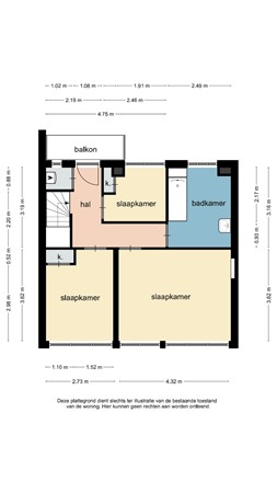Floorplan - Salmstraat 68, 6161 EN Geleen